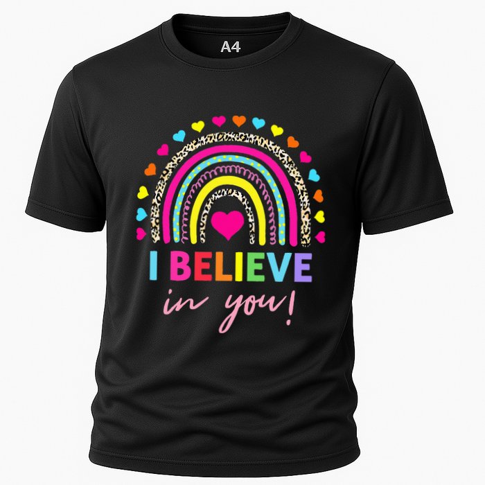 Rainbow I Believe In You Teacher Testing Day Gifts Cooling Performance Crew T-Shirt