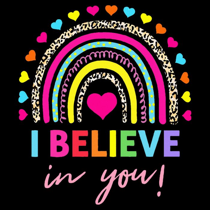 Rainbow I Believe In You Teacher Testing Day Gifts Cooling Performance Crew T-Shirt