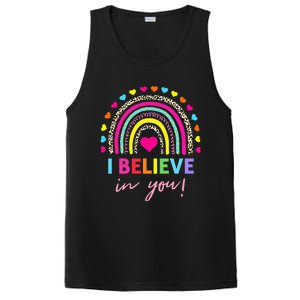 Rainbow I Believe In You Teacher Testing Day Gifts PosiCharge Competitor Tank