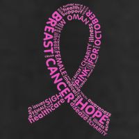 Ribbon Breast Cancer Word Print Adult Drive Performance Visor
