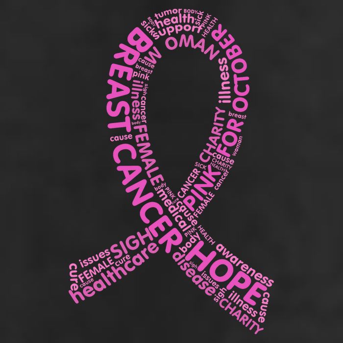 Ribbon Breast Cancer Word Print Adult Drive Performance Visor