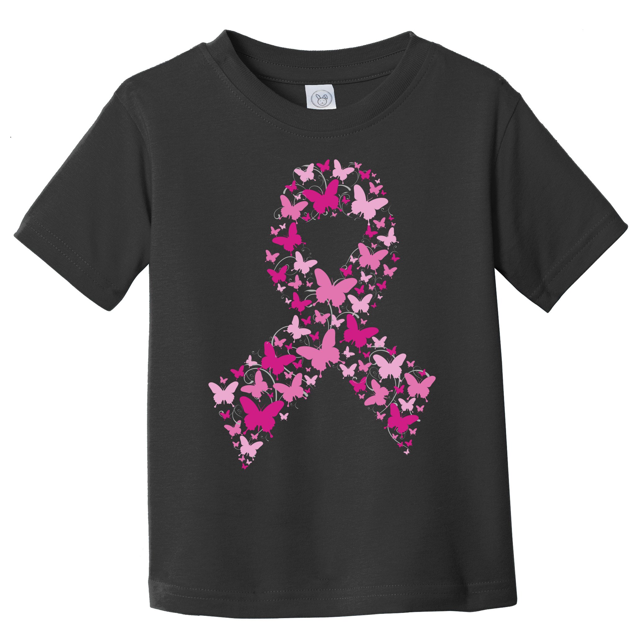 Ribbon Flight Of Awareness Butterfly Breast Cancer Toddler T-Shirt
