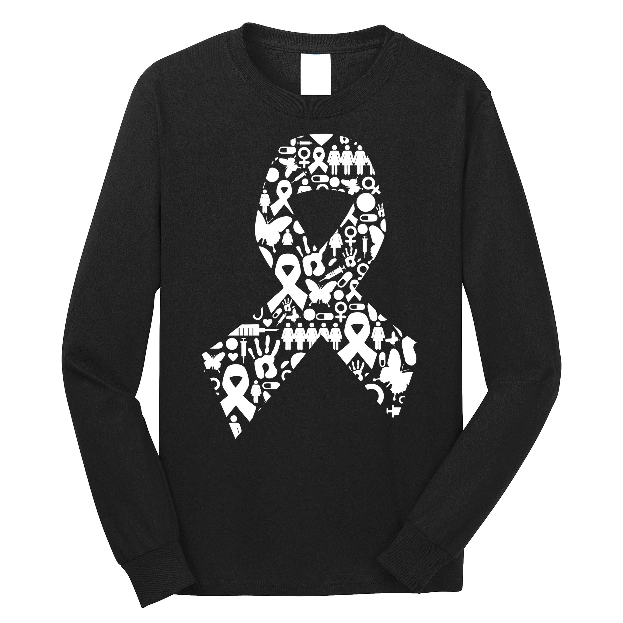 Ribbon Of Support Breast Cancer Long Sleeve Shirt
