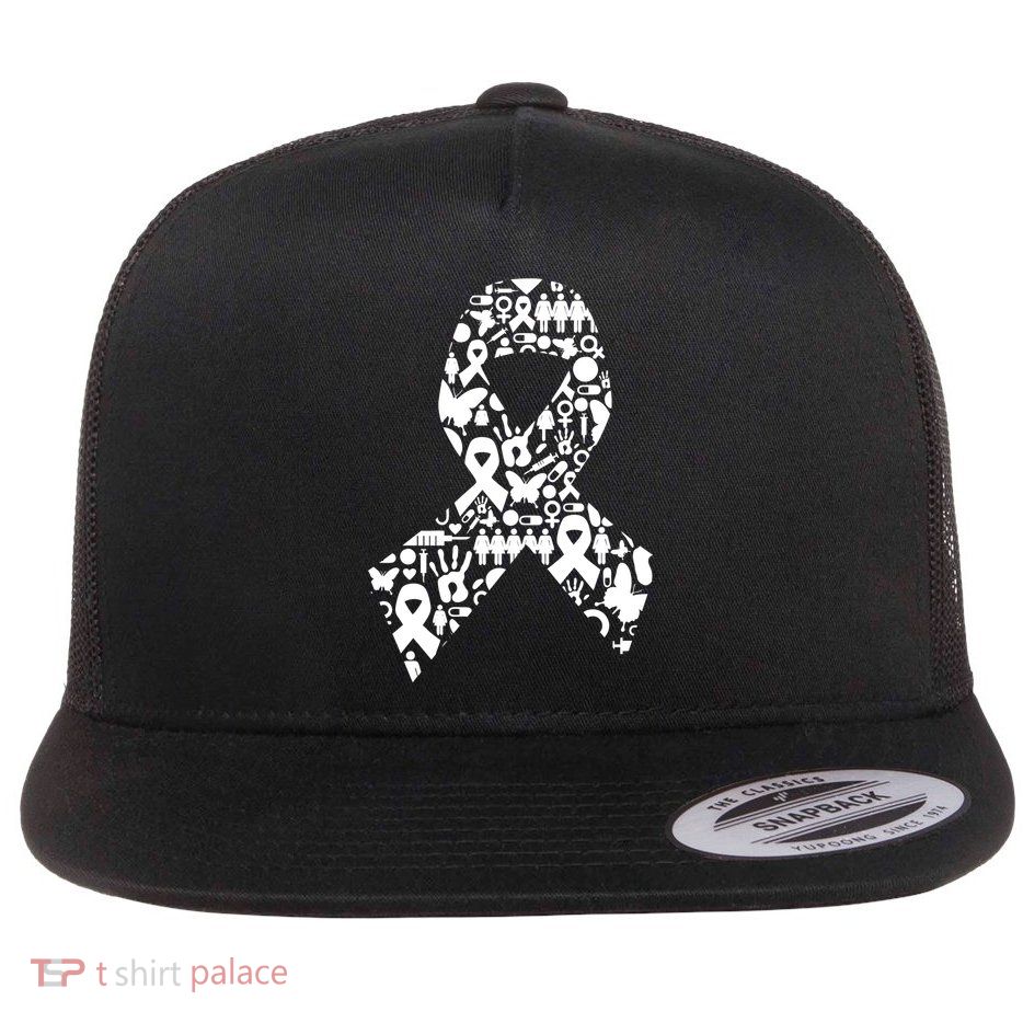 Ribbon Of Support Breast Cancer Flatbill Hat