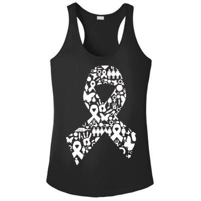 Ribbon Of Support Breast Cancer Ladies PosiCharge Competitor Racerback Tank