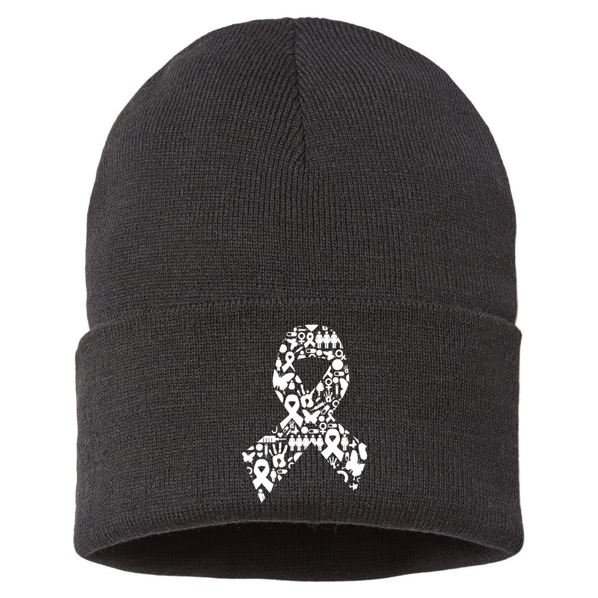 Ribbon Of Support Breast Cancer Sustainable Knit Beanie