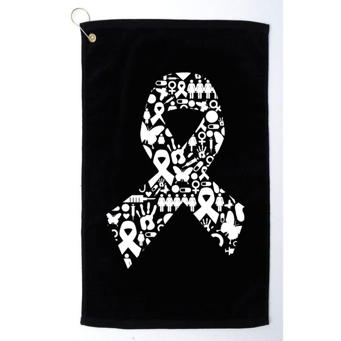 Ribbon Of Support Breast Cancer Golf Towel