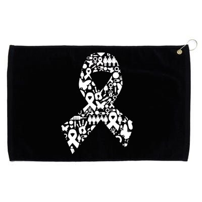 Ribbon Of Support Breast Cancer Grommeted Golf Towel