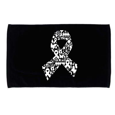 Ribbon Of Support Breast Cancer Microfiber Hand Towel