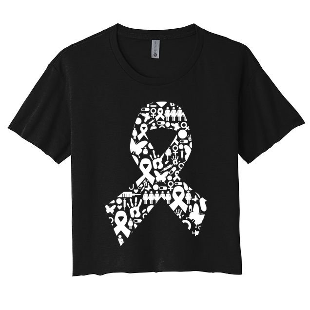 Ribbon Of Support Breast Cancer Crop Top