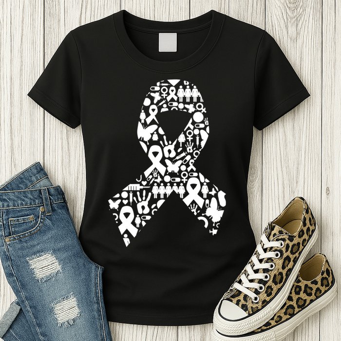 Ribbon Of Support Breast Cancer Womens T-Shirt