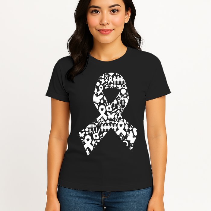 Ribbon Of Support Breast Cancer Womens T-Shirt