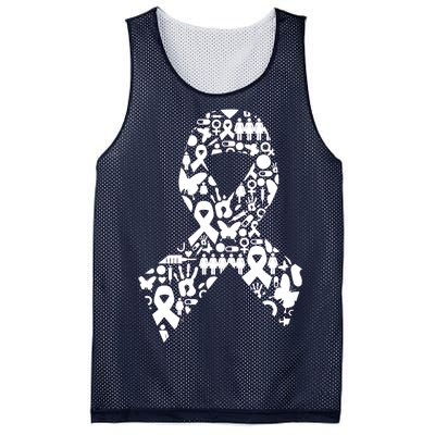 Ribbon Of Support Breast Cancer Mesh Reversible Basketball Jersey Tank