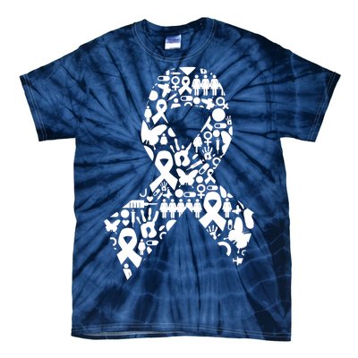 Ribbon Of Support Breast Cancer Tie-Dye T-Shirt