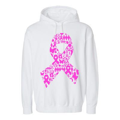 Ribbon Of Support Breast Cancer Garment-Dyed Fleece Hoodie