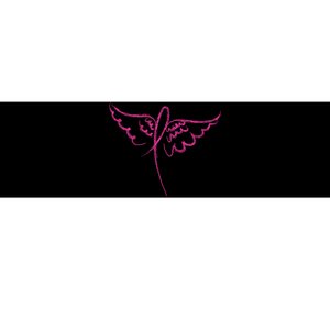 Ribbon On Wings Breast Cancer Bumper Sticker