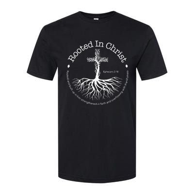 Rooted In Christ Jesus Cross Pray Bible Verse Christian Softstyle® CVC T-Shirt