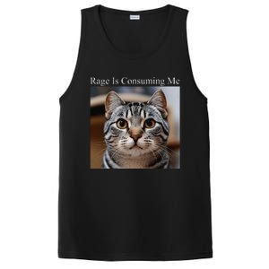 Rage Is Consuming Me Silly Staring Cat Meme Oddly Specific PosiCharge Competitor Tank