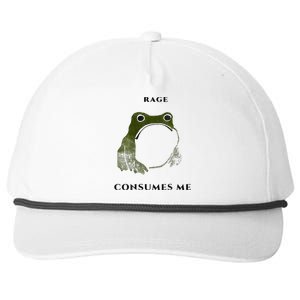 Rage Is Consuming Me Meme Frog Meme Snapback Five-Panel Rope Hat