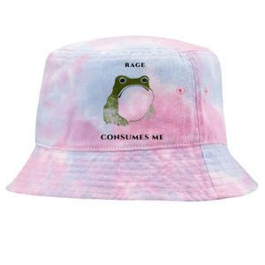 Rage Is Consuming Me Meme Frog Meme Tie-Dyed Bucket Hat