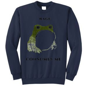 Rage Is Consuming Me Meme Frog Meme Sweatshirt