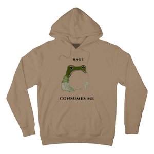 Rage Is Consuming Me Meme Frog Meme Hoodie