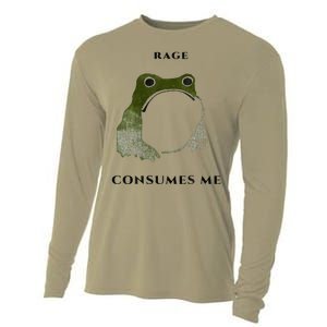 Rage Is Consuming Me Meme Frog Meme Cooling Performance Long Sleeve Crew