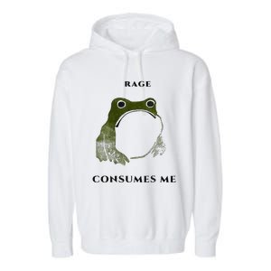 Rage Is Consuming Me Meme Frog Meme Garment-Dyed Fleece Hoodie