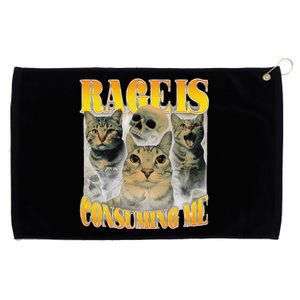 Rage Is Consuming Me Cat Meme Grommeted Golf Towel