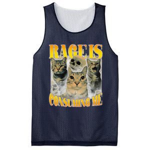 Rage Is Consuming Me Cat Meme Mesh Reversible Basketball Jersey Tank