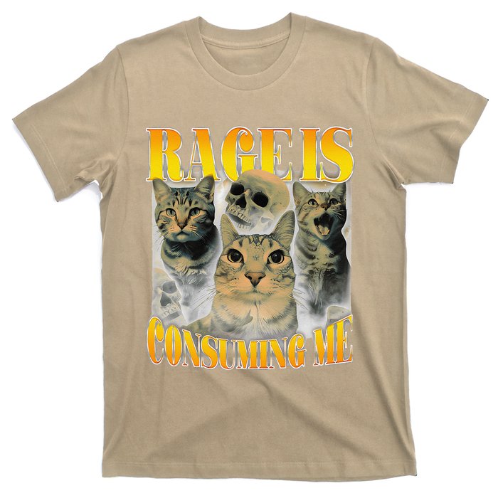 Rage Is Consuming Me Cat Meme T-Shirt