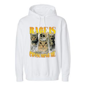 Rage Is Consuming Me Cat Meme Garment-Dyed Fleece Hoodie