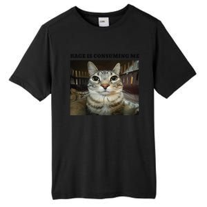 Rage Is Consuming Me Cat Meme Tall Fusion ChromaSoft Performance T-Shirt