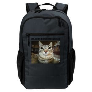 Rage Is Consuming Me Cat Meme Daily Commute Backpack