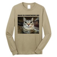 Rage Is Consuming Me Cat Meme Long Sleeve Shirt