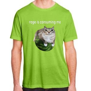 Rage Is Consuming Me Watermelon Cat Silly Cat Meme Adult ChromaSoft Performance T-Shirt