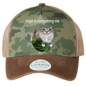 Rage Is Consuming Me Watermelon Cat Silly Cat Meme Legacy Tie Dye Trucker Hat