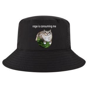 Rage Is Consuming Me Watermelon Cat Silly Cat Meme Cool Comfort Performance Bucket Hat