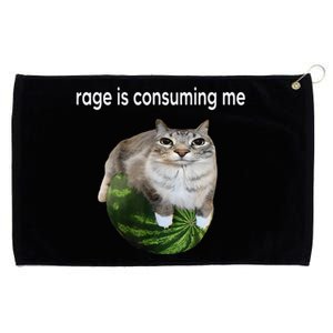 Rage Is Consuming Me Watermelon Cat Silly Cat Meme Grommeted Golf Towel