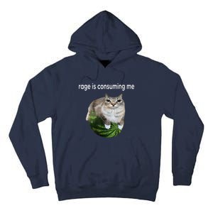 Rage Is Consuming Me Watermelon Cat Silly Cat Meme Tall Hoodie