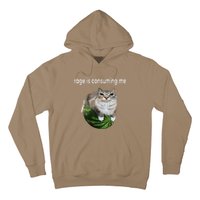 Rage Is Consuming Me Watermelon Cat Silly Cat Meme Hoodie