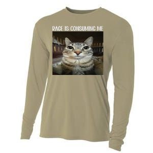 Rage Is Consuming Me Rage Cat Lovers Cooling Performance Long Sleeve Crew