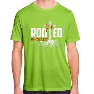 Rooted In Christ Christian Faith Religious Jesus Christ Adult ChromaSoft Performance T-Shirt