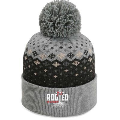 Rooted In Christ Christian Faith Religious Jesus Christ The Baniff Cuffed Pom Beanie