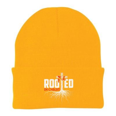 Rooted In Christ Christian Faith Religious Jesus Christ Knit Cap Winter Beanie