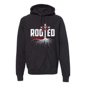 Rooted In Christ Christian Faith Religious Jesus Christ Premium Hoodie