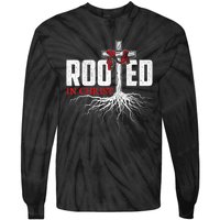 Rooted In Christ Christian Faith Religious Jesus Christ Tie-Dye Long Sleeve Shirt