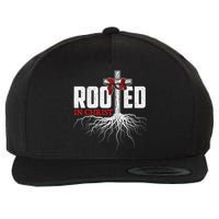 Rooted In Christ Christian Faith Religious Jesus Christ Wool Snapback Cap