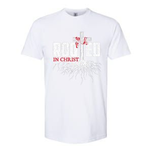 Rooted In Christ Christian Faith Religious Jesus Christ Softstyle CVC T-Shirt