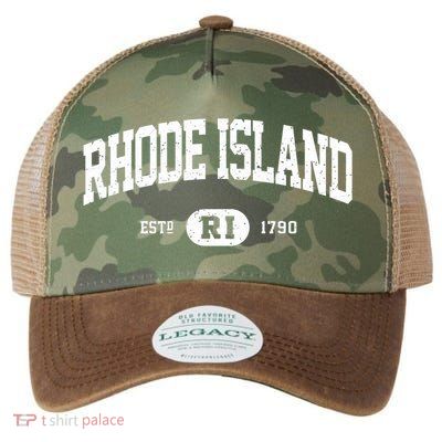 Rhode Island Cute Gift Retro Vintage Rhode Island Legacy Tie Dye Trucker Hat